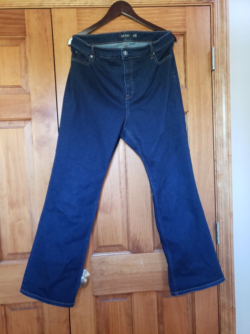 Lauren Ralph Lauren Dark Wash Womens Jeans Sz 16+ 16W Straight Leg